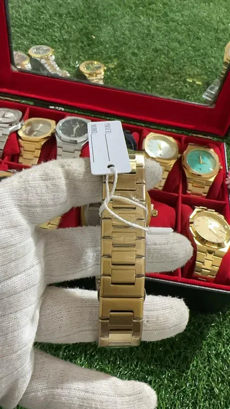 ๐ BestWin Gold + Dark Blue Watch โ Waterproof | ZAS Watches