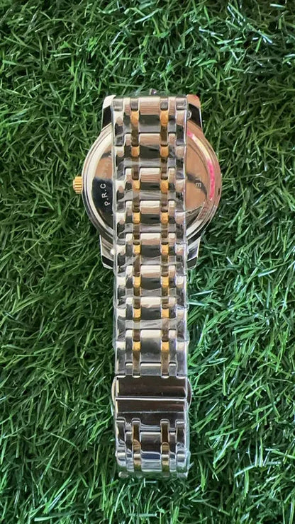 🤍 BestWin Jubilee – Gold & Silver + White Dial | Waterproof| ZAS Watches
