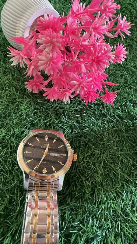 🖤 BestWin Jubilee – Gold & Silver + Black Dial | Waterproof| ZAS Watches
