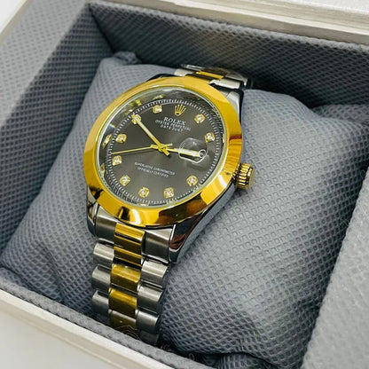 🖤 Gold & Silver + Black Dial | Stainless Steel | Waterproof | ZAS Watches