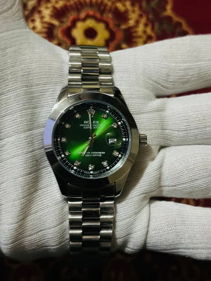 💚 Silver +  Green Dial | Waterproof | Stainless Steel | ZAS Watches