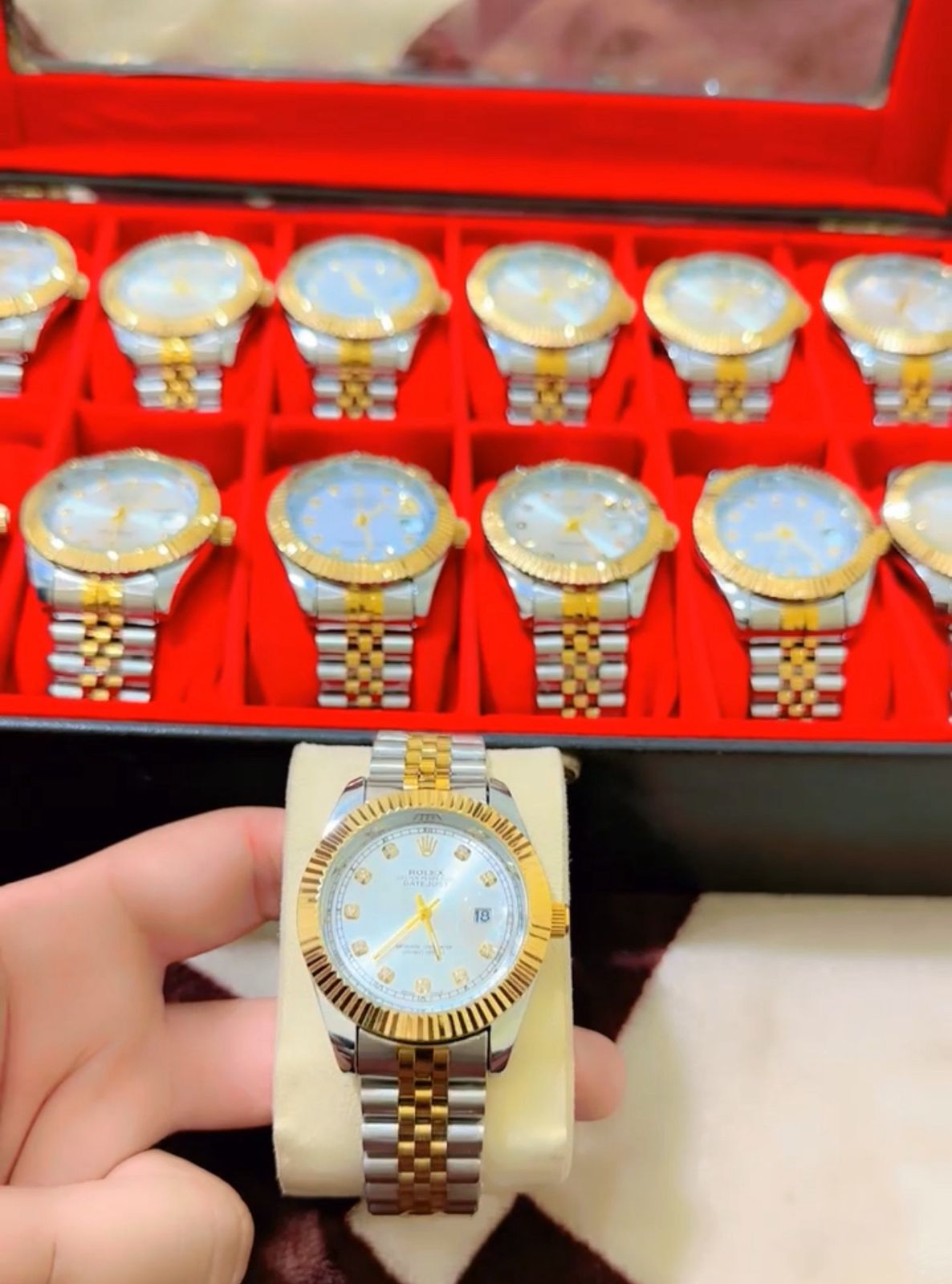 Jubilee Gold & Silver + White Dial | Waterproof | Stainless Steel | ZAS Watches