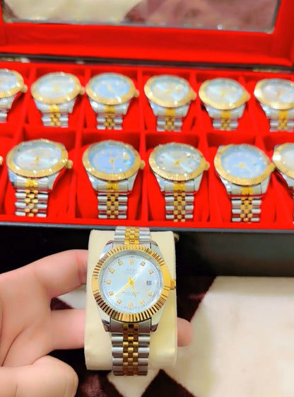 Jubilee Gold & Silver + White Dial | Waterproof | Stainless Steel | ZAS Watches
