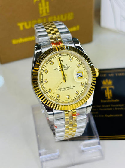 Jubilee Gold & Silver + Gold  Dial | Waterproof | Stainless Steel | ZAS Watches