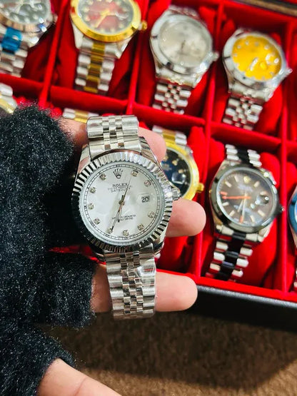 🤍 White Lover – Rolex Watch| Waterproof | Stainless Steel | ZAS Watches