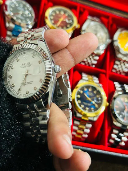 🤍 White Lover – Rolex Watch| Waterproof | Stainless Steel | ZAS Watches